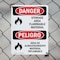 Signmission Storage Area Flammable Material Bilingual Danger Sign, Plastic, 7in W x 10in L, 2PK OS-2PACK-DS-P-710-VS-1583 - alternate 3